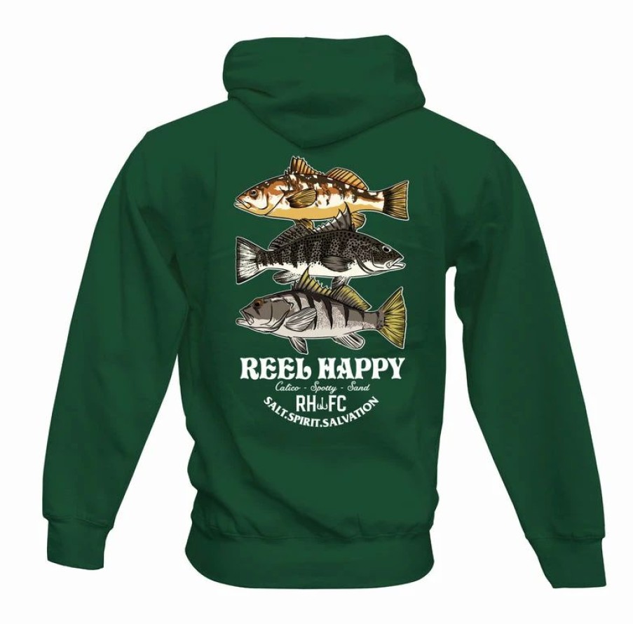 Fleece * | Coupon Reel Happy Co Harbor Stack Hoodie Dark Green