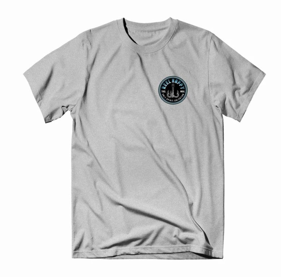 Graphic Tees * | Promo Reel Happy Co Treble Fade Tee Heather Grey