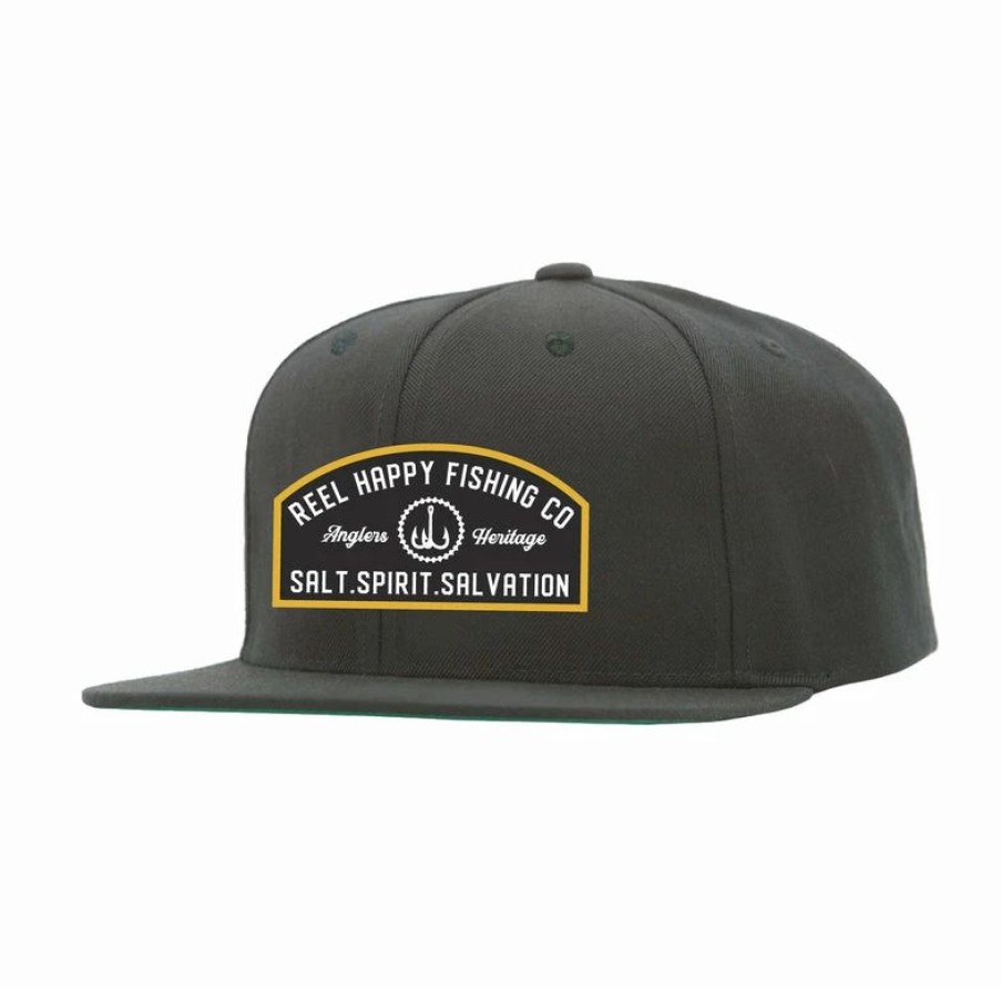 Headwear * | Coupon Reel Happy Co Heritage Snapback Black