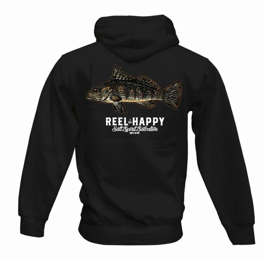 Fleece * | Coupon Reel Happy Co Spotty Hoodie Black