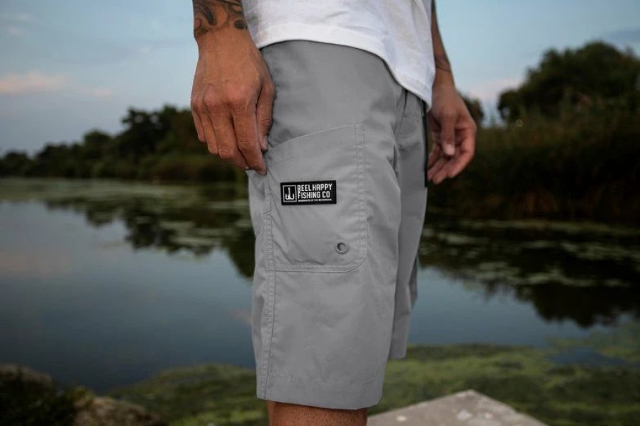 Bottoms * | Flash Sale Reel Happy Co Tek-Knowledge Hybrid Short Sharkskin