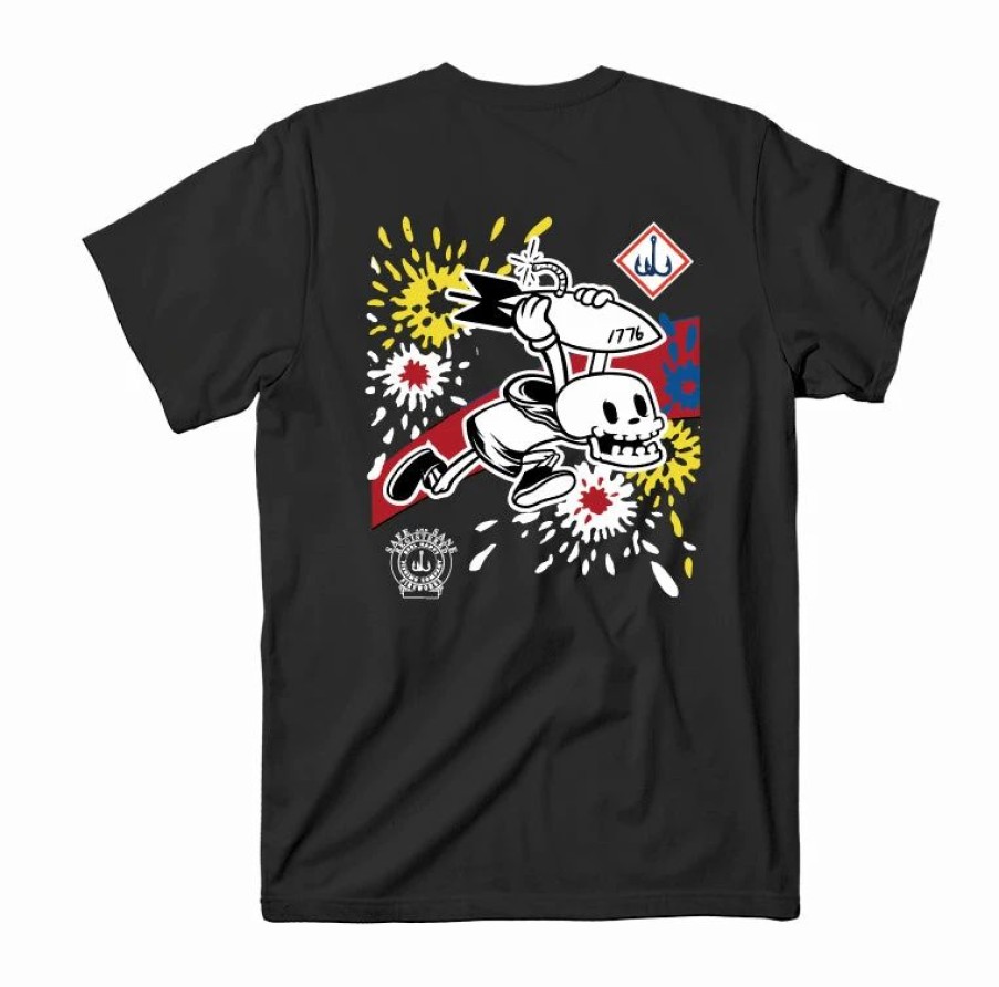 Graphic Tees * | Top 10 Reel Happy Co Explosive Tee Black