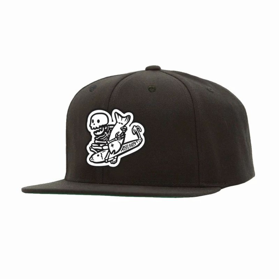 Headwear * | Top 10 Reel Happy Co Dropping Bombs Snapback Black