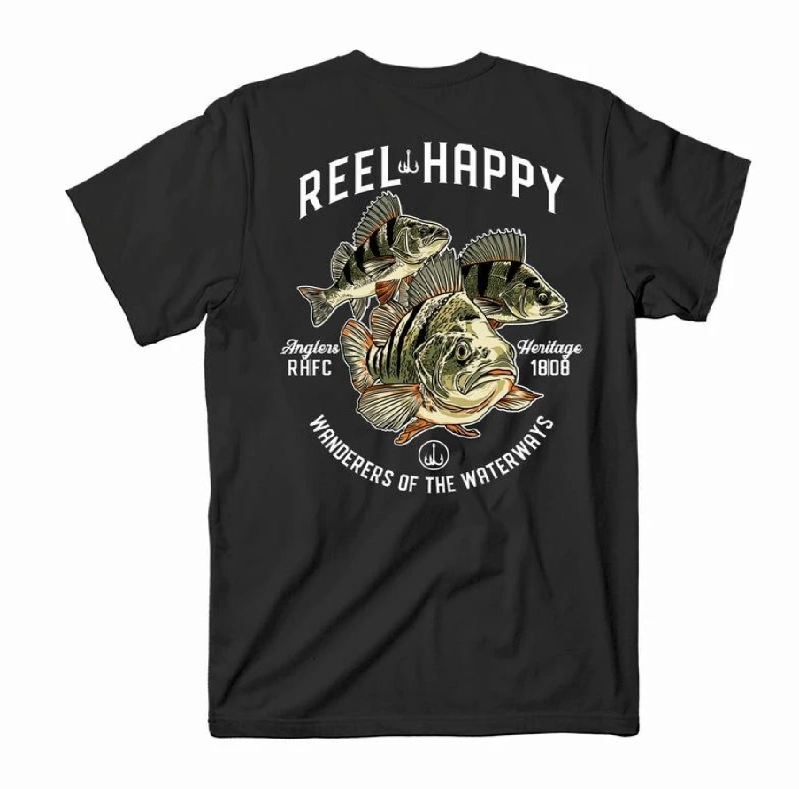 Graphic Tees * | New Reel Happy Co Perch School Tee Black