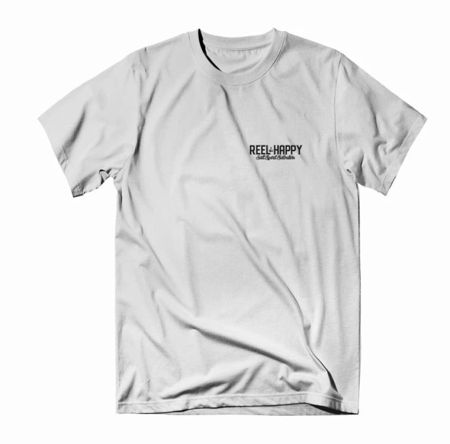 Graphic Tees * | Brand New Reel Happy Co Send It Tee White