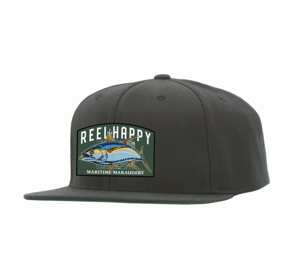 Headwear * | Cheapest Reel Happy Co Tuna Grande Snapback Black