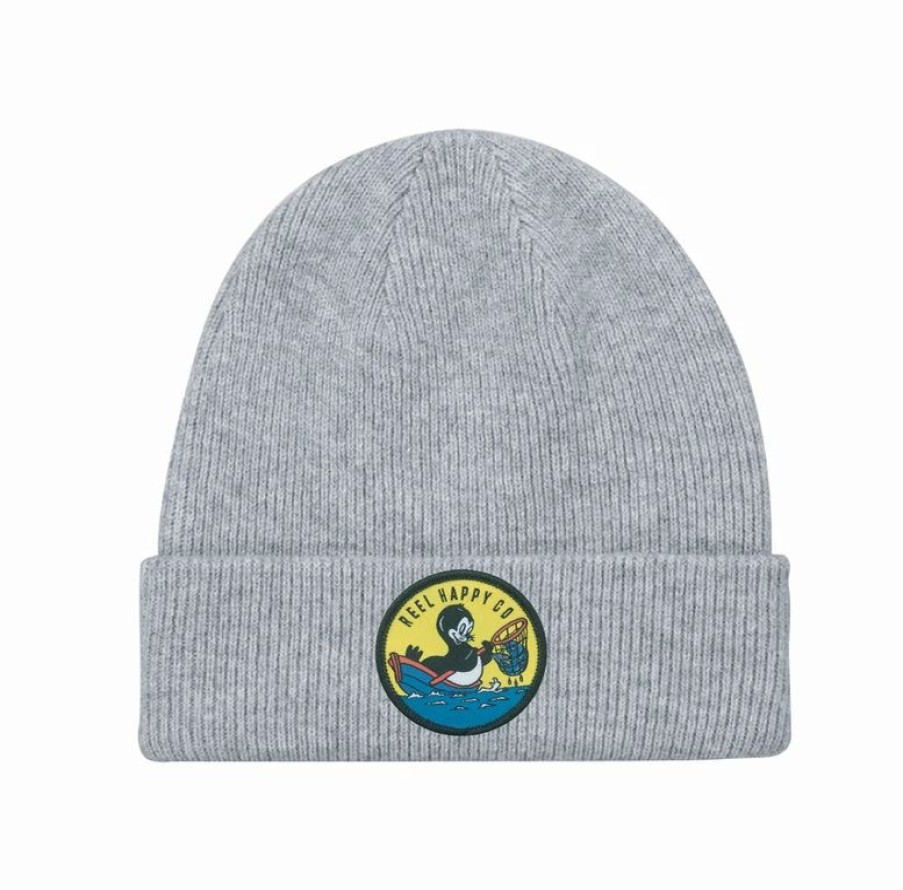 Headwear * | Best Pirce Reel Happy Co Sea Dog Beanie Grey