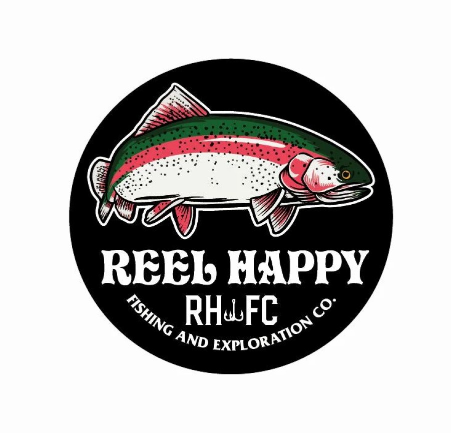 Decals & Accessories * | Best Reviews Of Reel Happy Co Rainbow Trout Sticker