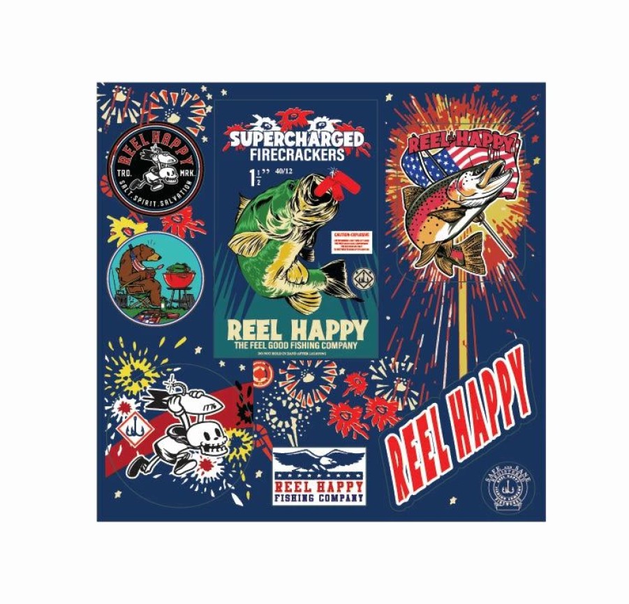 Decals & Accessories * | Flash Sale Reel Happy Co Liberty Sticker Sheet