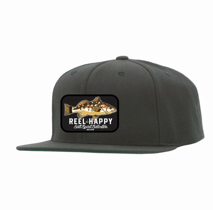 Headwear * | Cheap Reel Happy Co Calico Snapback Black