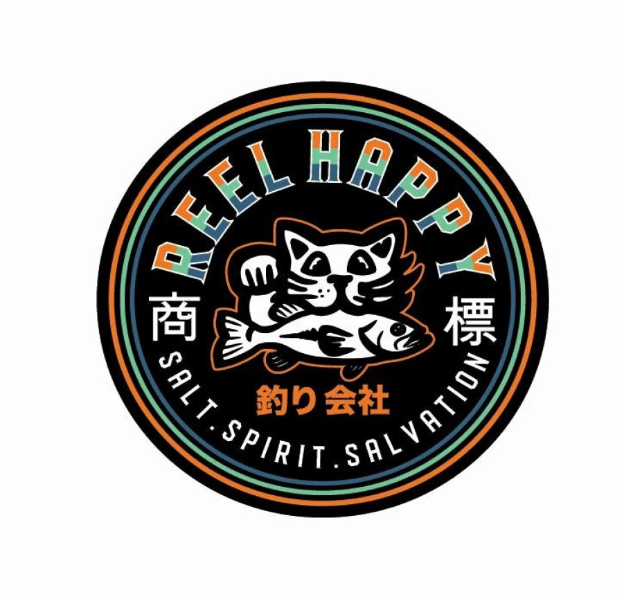 Decals & Accessories * | Hot Sale Reel Happy Co Alley Cat Sticker