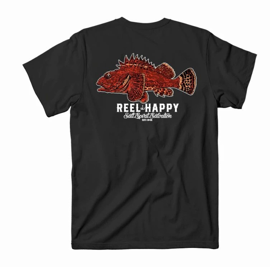 Graphic Tees * | Coupon Reel Happy Co Sculpin Tee Black