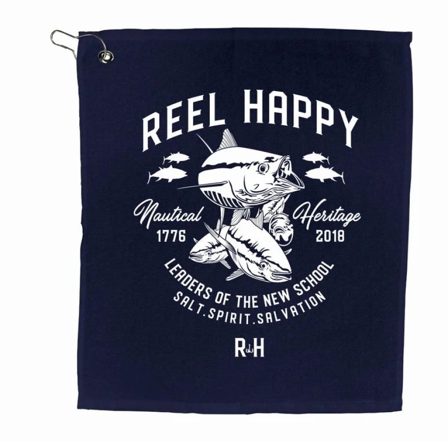 Decals & Accessories * | Budget Reel Happy Co True School Towel Navy