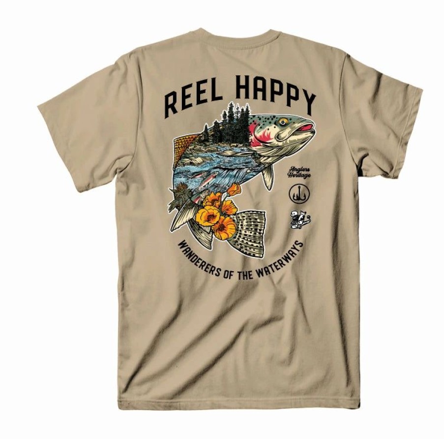 Graphic Tees * | Budget Reel Happy Co Trailhead Tee Sand