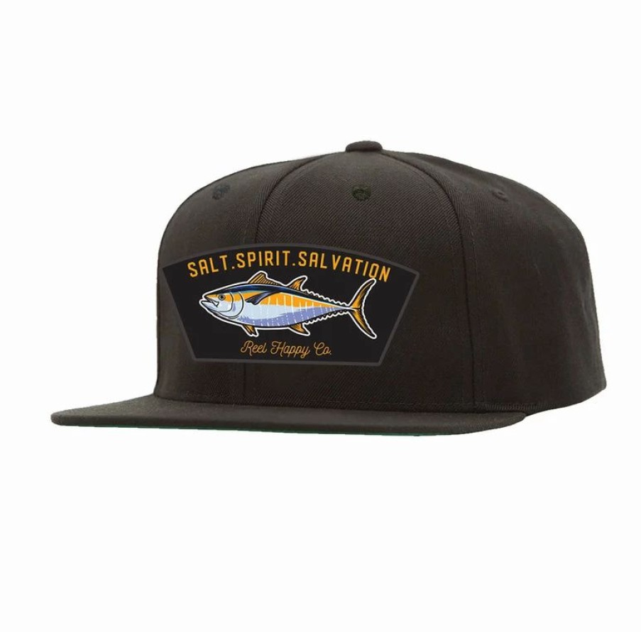 Headwear * | Buy Reel Happy Co Tuna Snapback Black