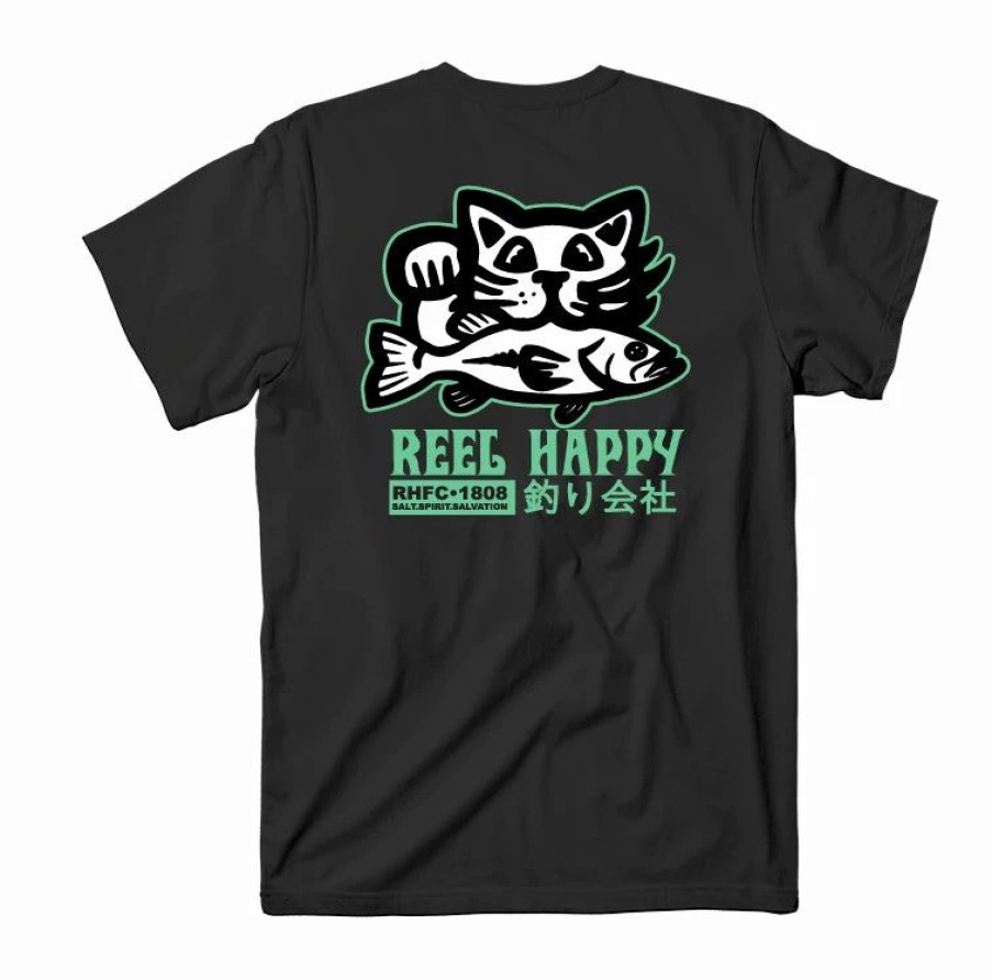 Graphic Tees * | Promo Reel Happy Co Fish Market Tee Black