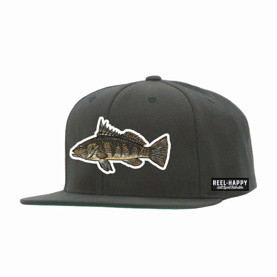 Headwear * | Discount Reel Happy Co Spotty Snapback Black