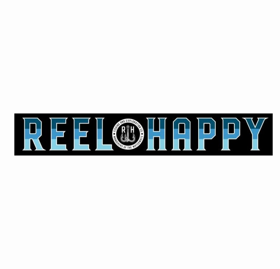 Decals & Accessories * | Deals Reel Happy Co Treble Fade Boat Sticker