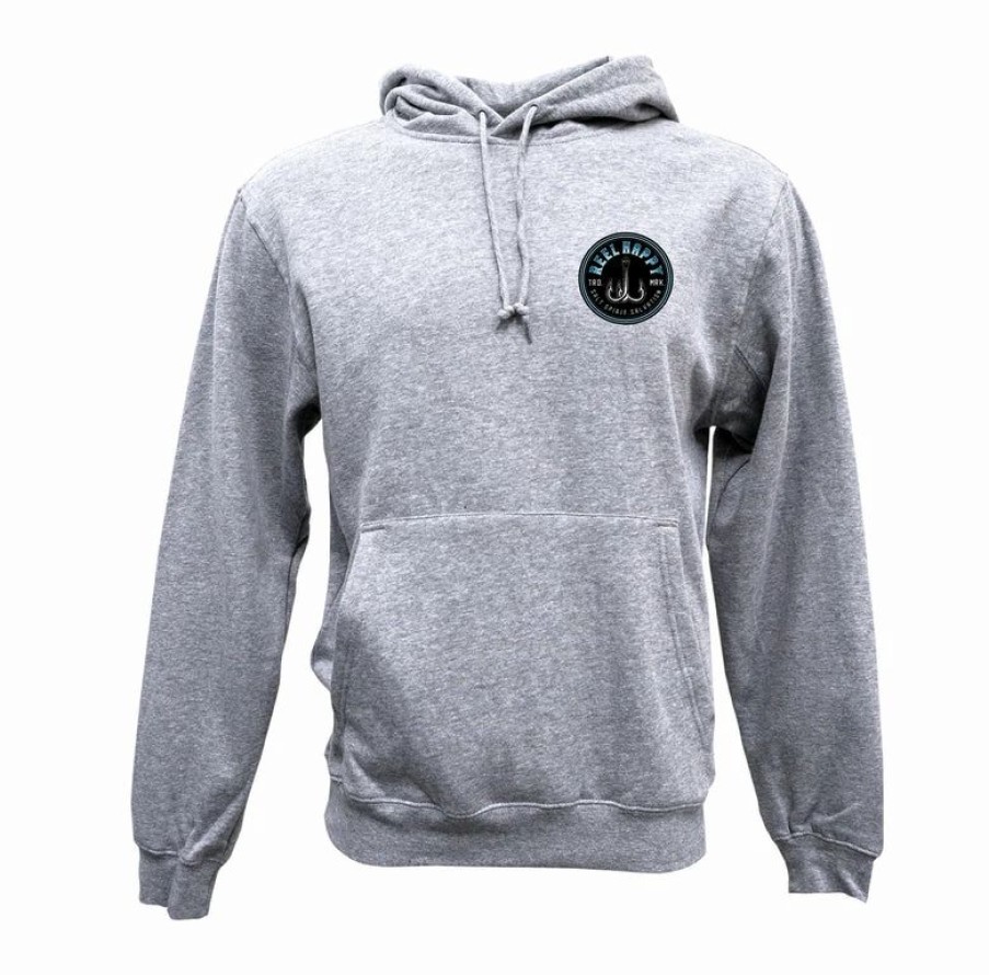 Fleece * | Promo Reel Happy Co Treble Blue Fade Hoodie Heather Grey