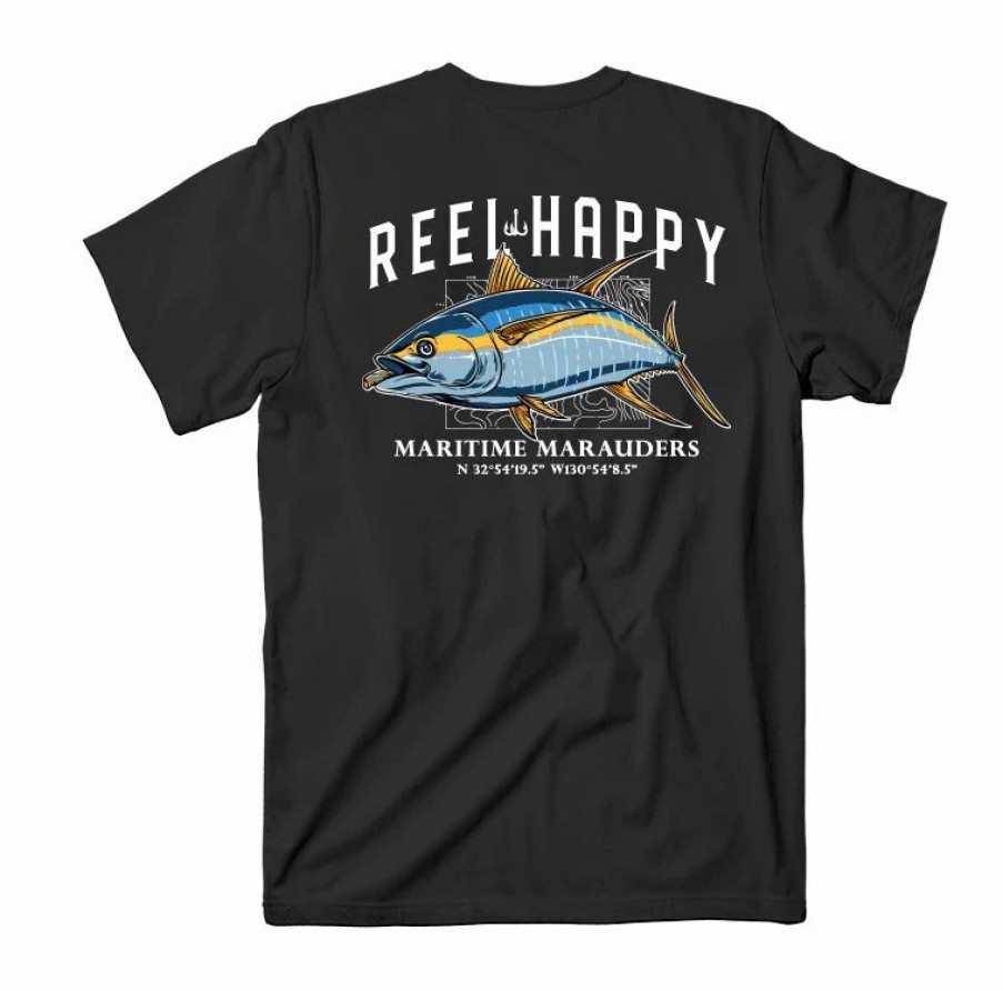 Graphic Tees * | Promo Reel Happy Co Tuna Grande Tee Black