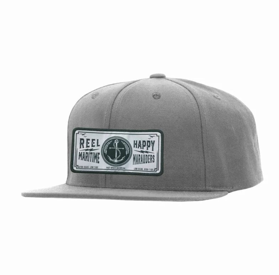 Headwear * | Best Pirce Reel Happy Co Anchor Snapback Grey