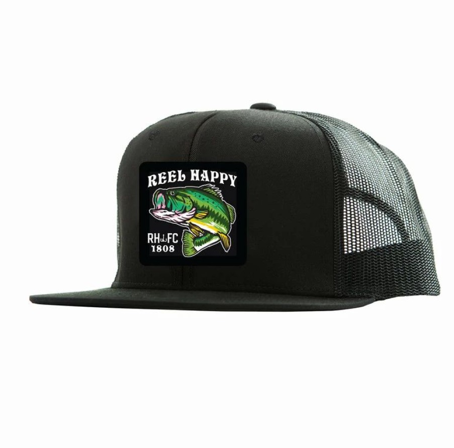 Headwear * | Best Pirce Reel Happy Co Large Marge Trucker Black