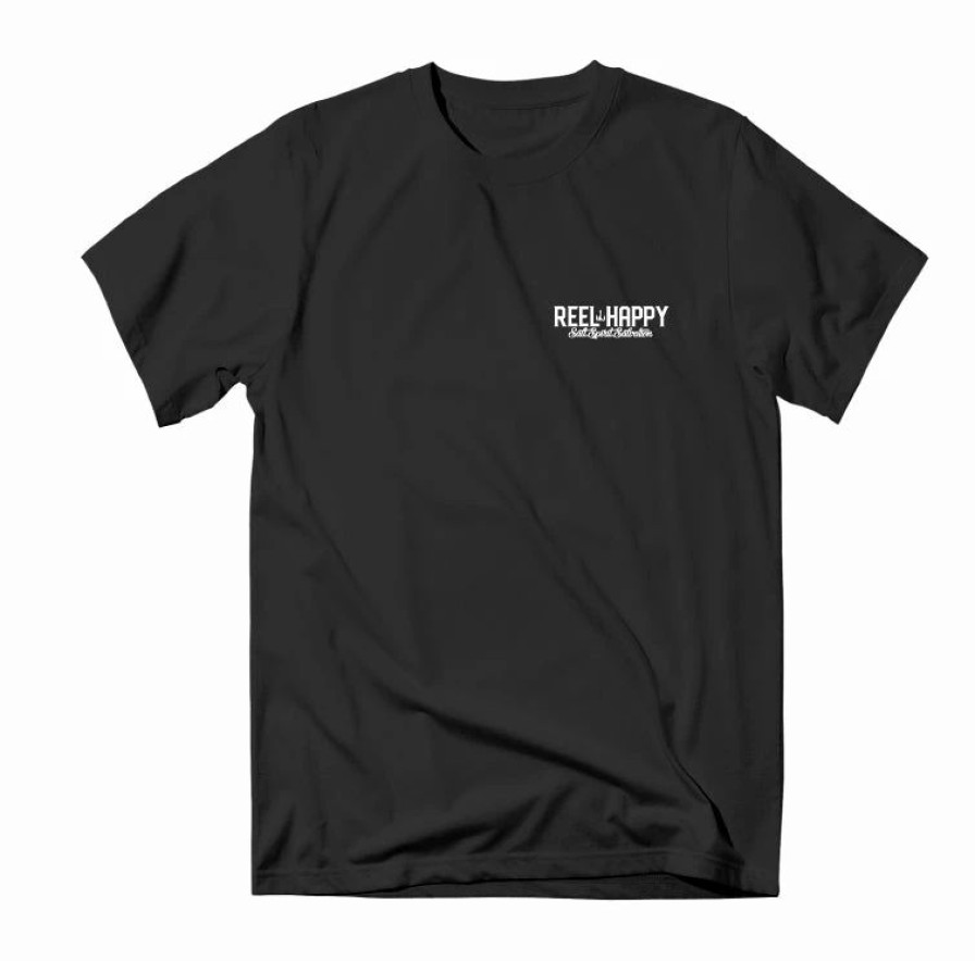 Graphic Tees * | Brand New Reel Happy Co Send It Tee Black