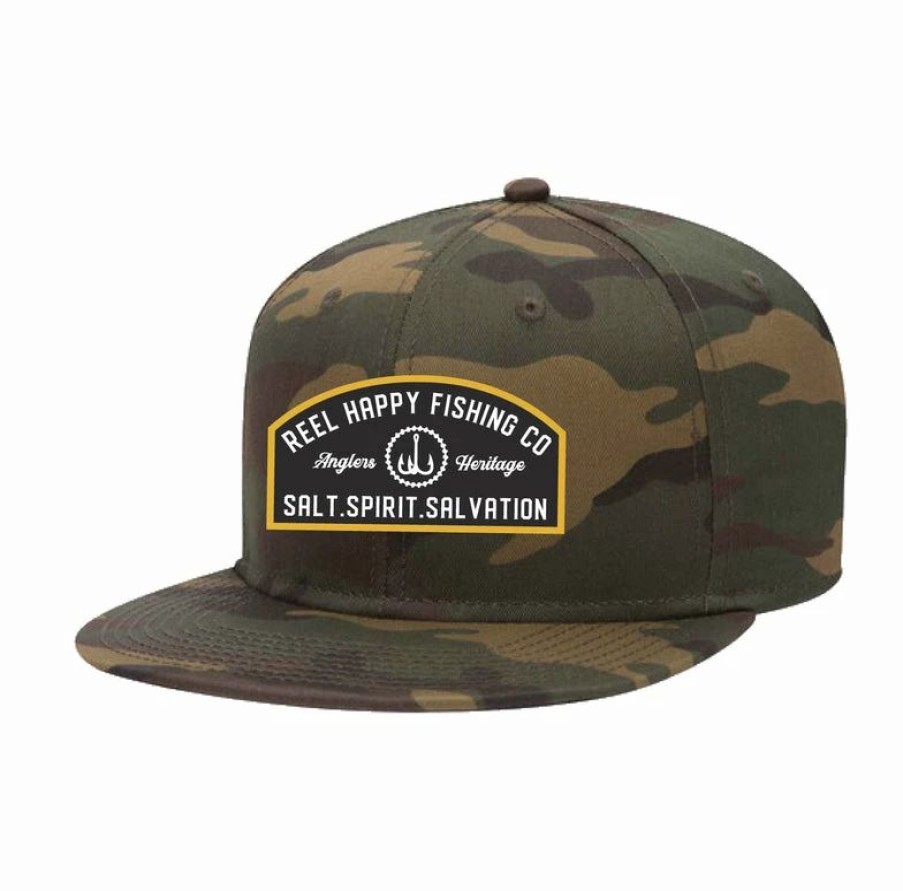 Headwear * | Discount Reel Happy Co Heritage Snapback Camo